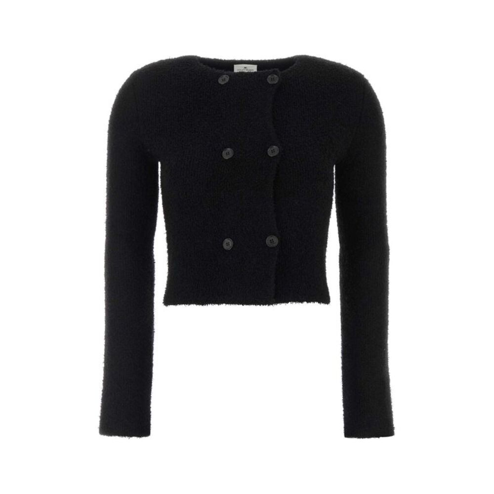 Courreges Women Black Wool Blend Cardigan
